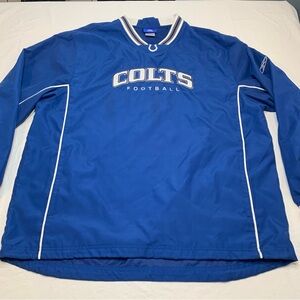 RBX NFL Indianapolis Colts V Neck Pullover Windbreaker Jacket Men’s Large